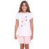 Girls summer pajama set Snug As A Bug t-shirt +shorts